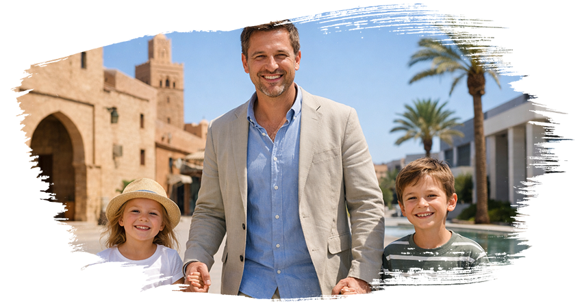 Bild: Leistungsübersicht Auswanderhilfe Marokko mit Familie